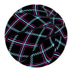 Black Blue And Pink Tartan Pattern Print Basketball