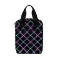 Black Blue And Pink Tartan Pattern Print Bible Tote Bag