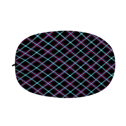 Black Blue And Pink Tartan Pattern Print Car Side Mirror Covers