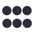 Black Blue And Pink Tartan Pattern Print Coaster Set