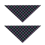Black Blue And Pink Tartan Pattern Print Dog Bandana