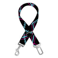 Black Blue And Pink Tartan Pattern Print Dog Seat Belt