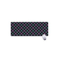 Black Blue And Pink Tartan Pattern Print Extended Mouse Pad