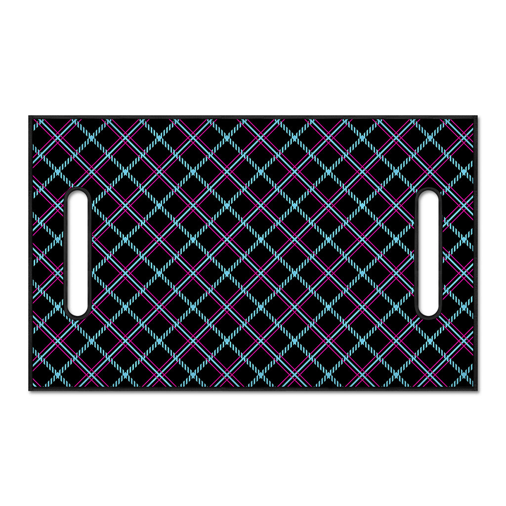 Black Blue And Pink Tartan Pattern Print Golf Cart Seat Cover