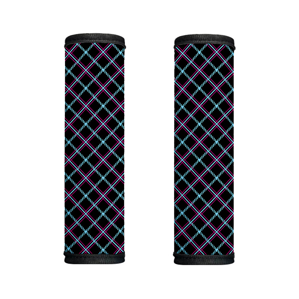 Black Blue And Pink Tartan Pattern Print Handle Covers