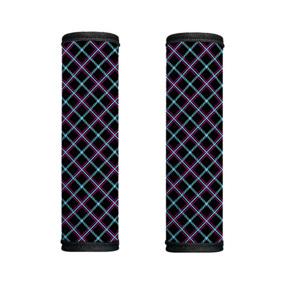 Black Blue And Pink Tartan Pattern Print Handle Covers