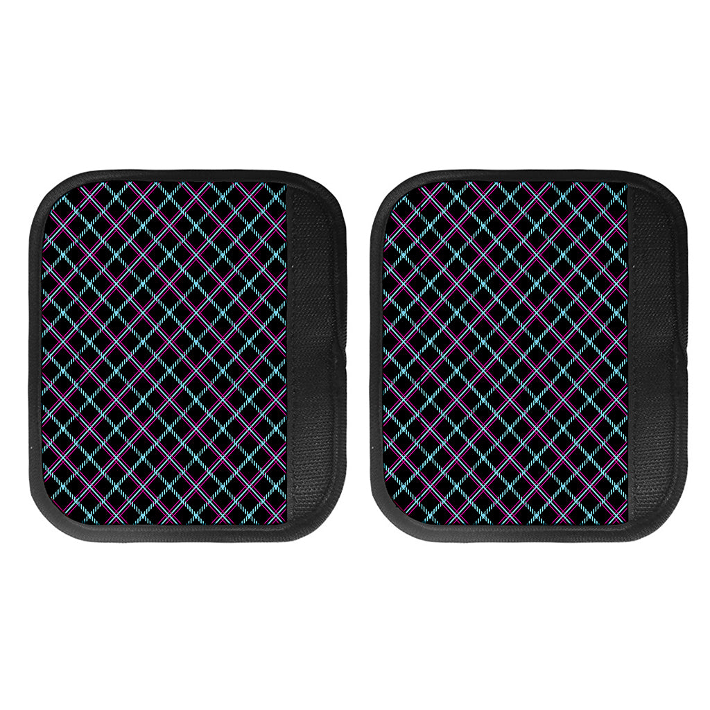 Black Blue And Pink Tartan Pattern Print Handle Covers