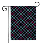 Black Blue And Pink Tartan Pattern Print House Flag