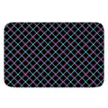 Black Blue And Pink Tartan Pattern Print Indoor Door Mat
