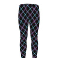 Black Blue And Pink Tartan Pattern Print Men's Leggings