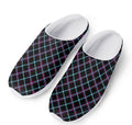 Black Blue And Pink Tartan Pattern Print Mesh Casual Shoes