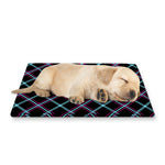 Black Blue And Pink Tartan Pattern Print Pet Cooling Mat Cover