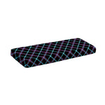 Black Blue And Pink Tartan Pattern Print Piano Keyboard Cover