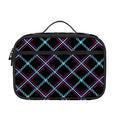 Black Blue And Pink Tartan Pattern Print Portable Lunch Bag