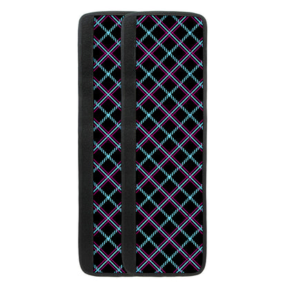 Black Blue And Pink Tartan Pattern Print Refrigerator Handle Covers