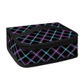 Black Blue And Pink Tartan Pattern Print Small Lunch Bag