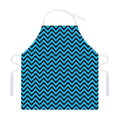 Black Blue And Purple Chevron Print Adjustable Apron