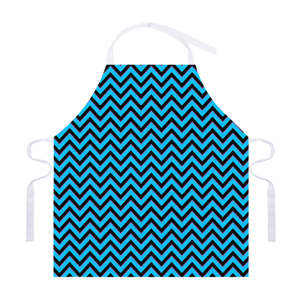 Black Blue And Purple Chevron Print Adjustable Apron
