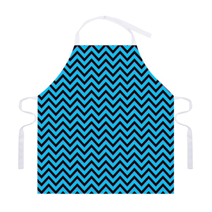 Black Blue And Purple Chevron Print Adjustable Apron