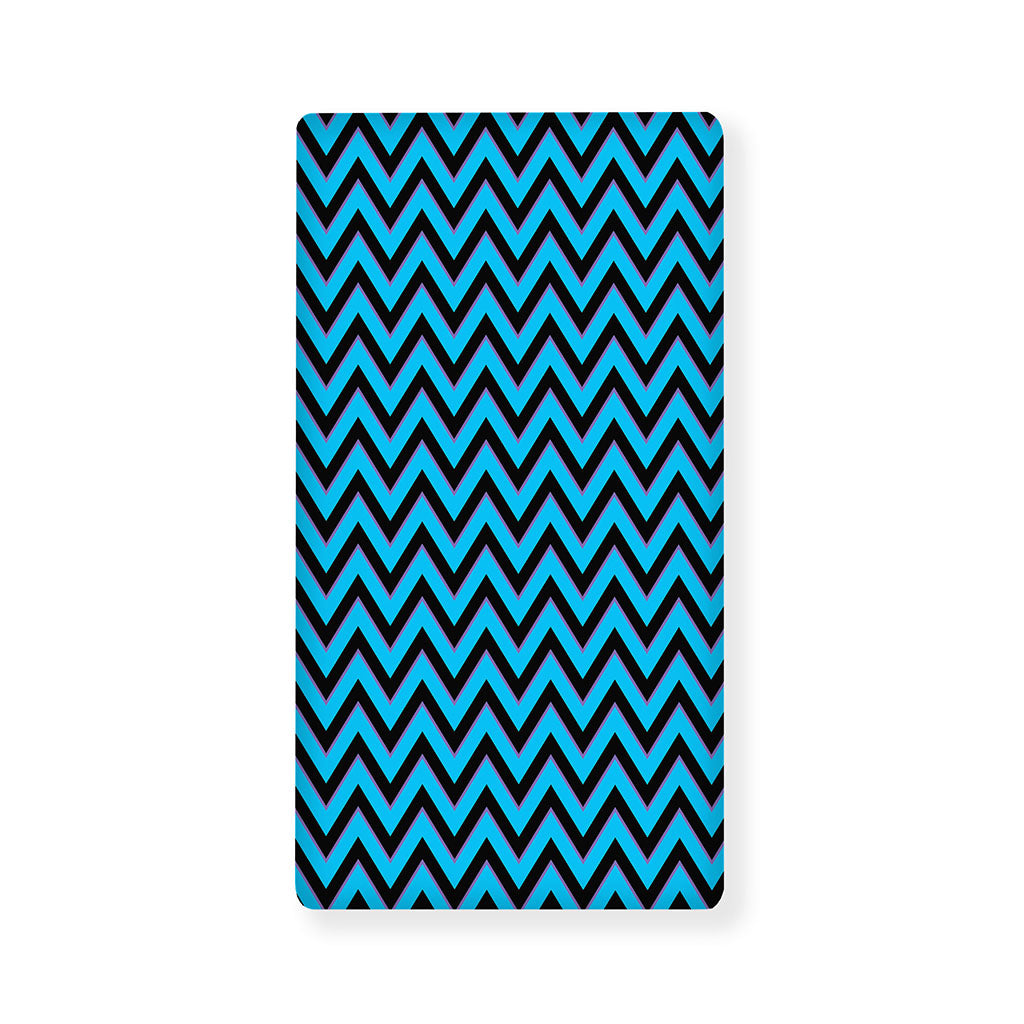 Black Blue And Purple Chevron Print Baby Crib Sheet