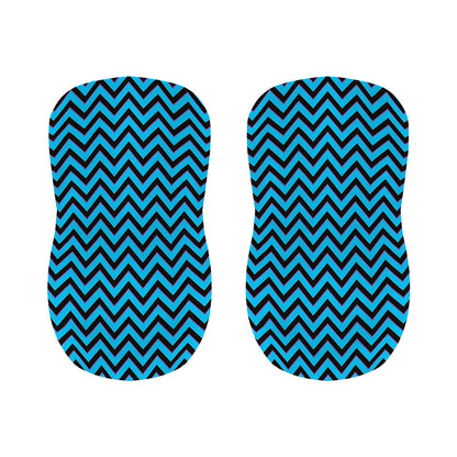 Black Blue And Purple Chevron Print Bar Stool Covers