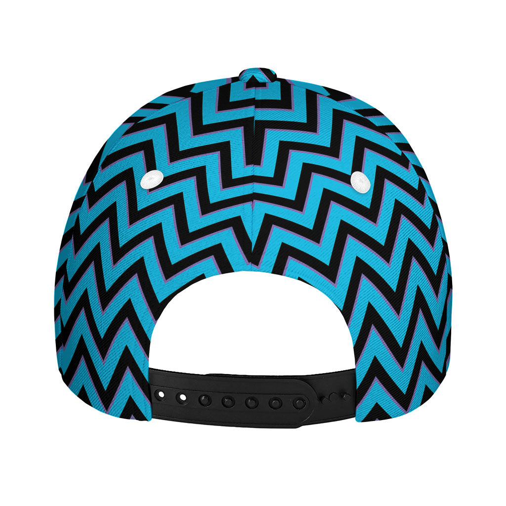 Black Blue And Purple Chevron Print Baseball Cap