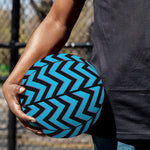 Black Blue And Purple Chevron Print Basketball