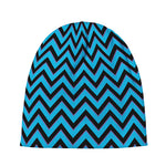 Black Blue And Purple Chevron Print Beanie