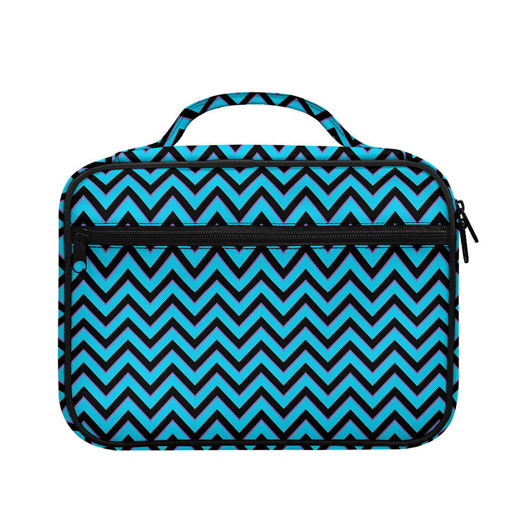 Black Blue And Purple Chevron Print Briefcase Bible Bag