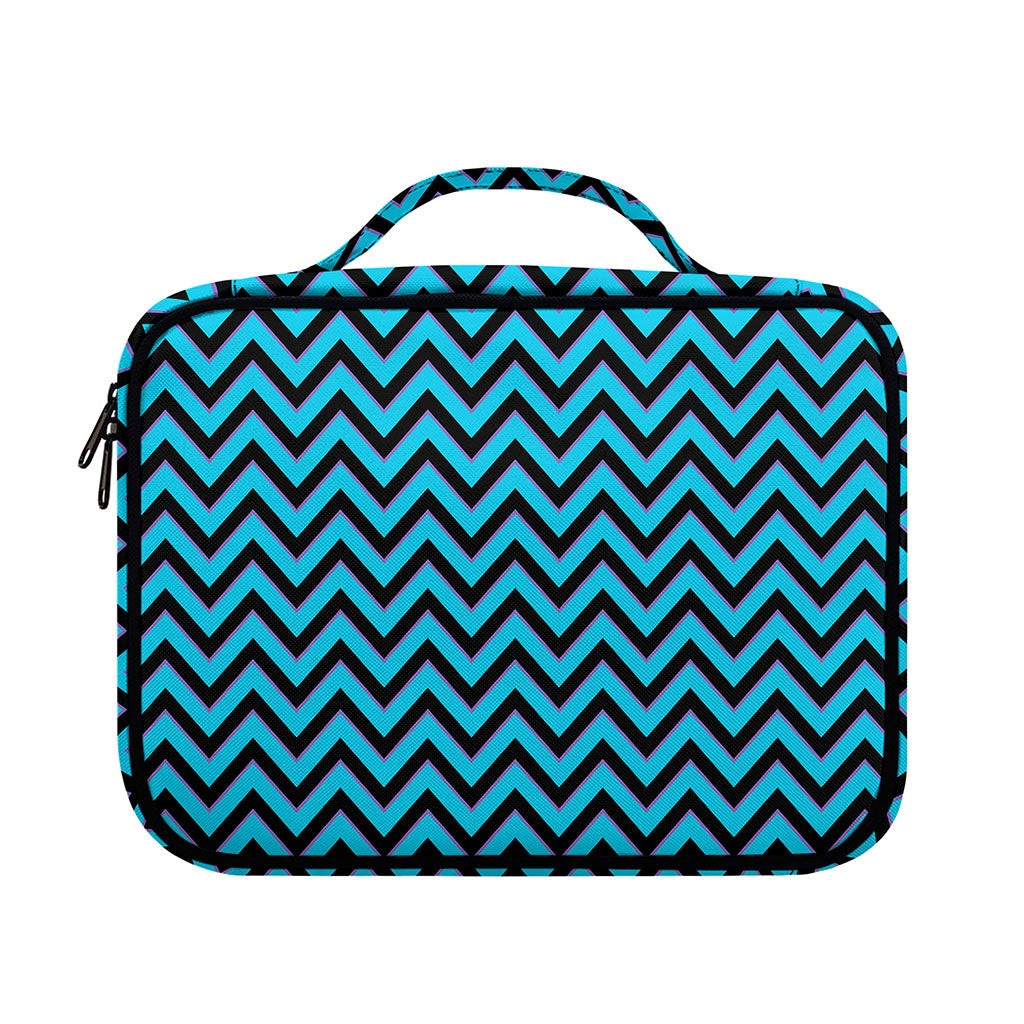 Black Blue And Purple Chevron Print Briefcase Bible Bag