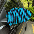 Black Blue And Purple Chevron Print Car Side Mirror Covers