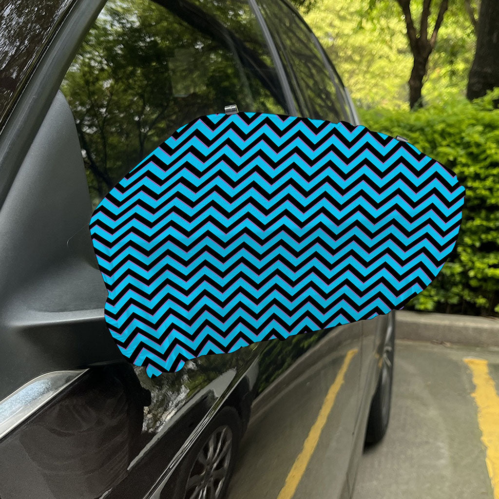 Black Blue And Purple Chevron Print Car Side Mirror Covers