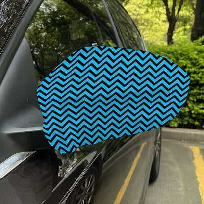 Black Blue And Purple Chevron Print Car Side Mirror Covers