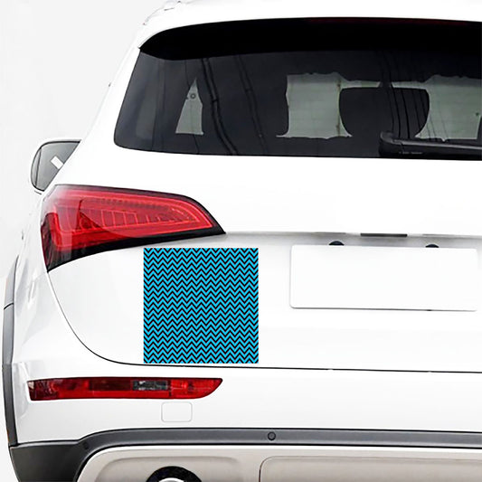 Black Blue And Purple Chevron Print Car Sticker
