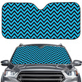 Black Blue And Purple Chevron Print Car Windshield Sun Shade