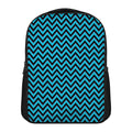Black Blue And Purple Chevron Print Casual Backpack
