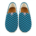 Black Blue And Purple Chevron Print Casual Shoes