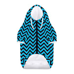 Black Blue And Purple Chevron Print Dog Zip Up Hoodie