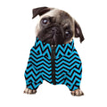 Black Blue And Purple Chevron Print Dog Zip Up Jacket