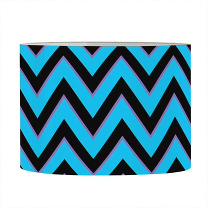 Black Blue And Purple Chevron Print Drum Lamp Shade