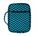 Black Blue And Purple Chevron Print Front Pocket Bible Bag