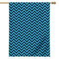 Black Blue And Purple Chevron Print House Flag