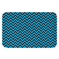 Black Blue And Purple Chevron Print Indoor Door Mat