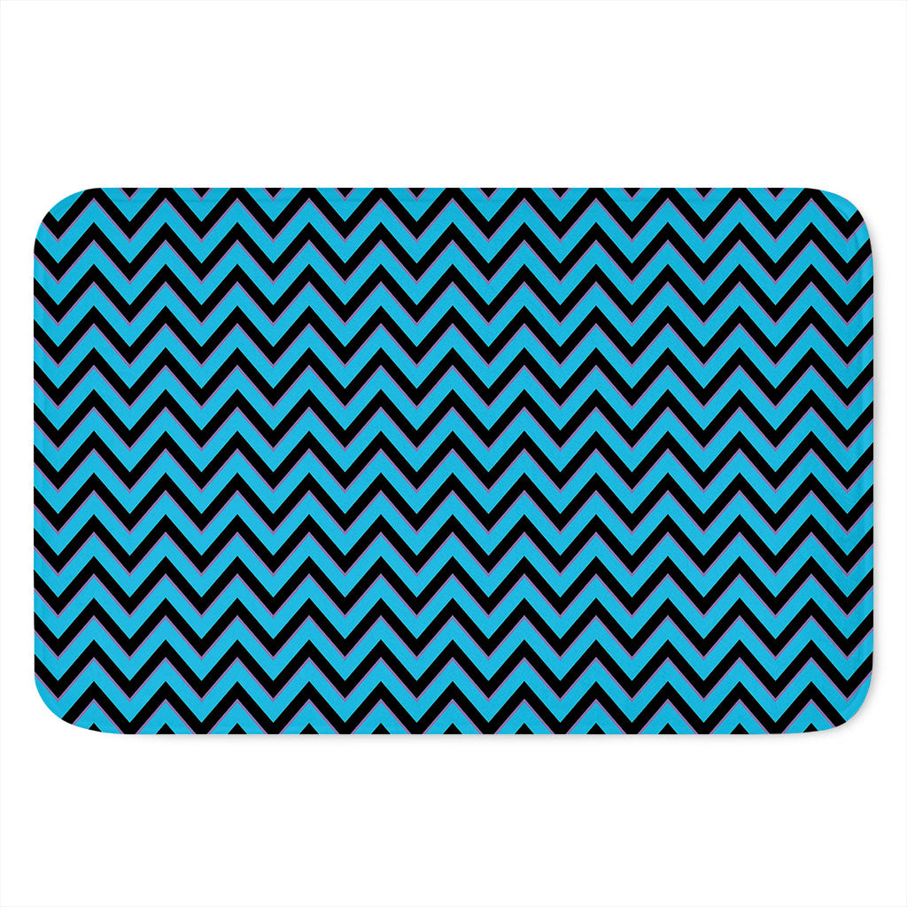 Black Blue And Purple Chevron Print Indoor Door Mat