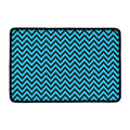 Black Blue And Purple Chevron Print Kitchen Mat
