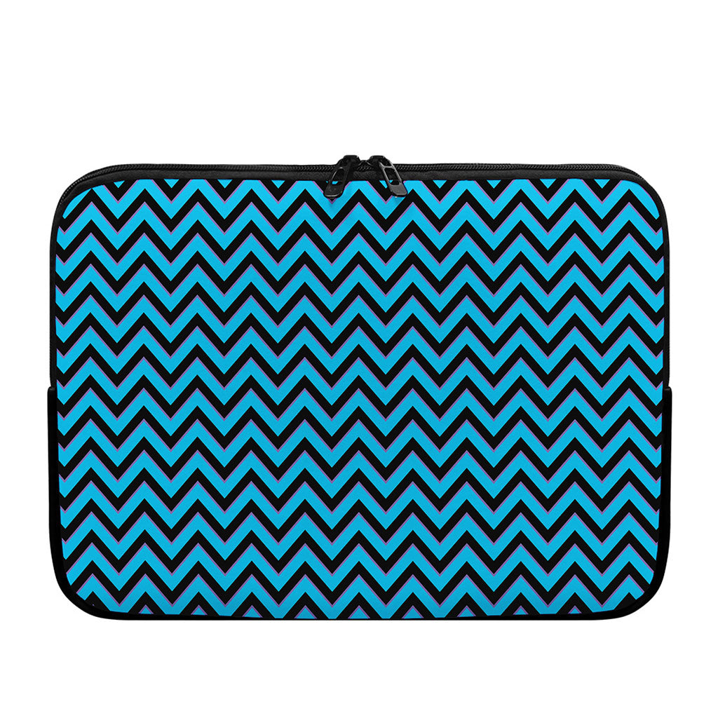 Black Blue And Purple Chevron Print Laptop Sleeve