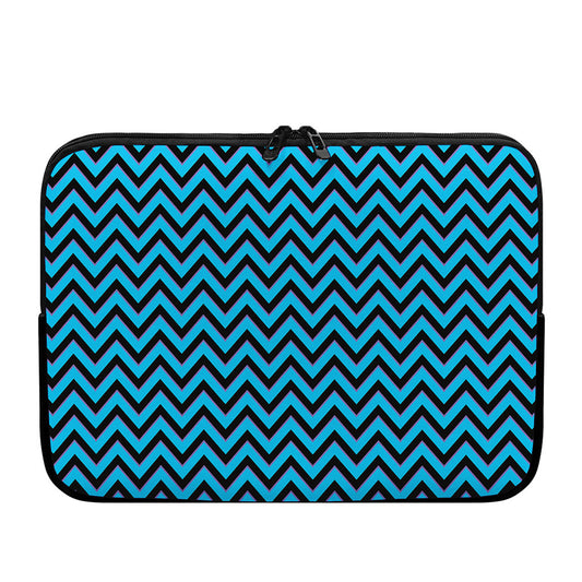 Black Blue And Purple Chevron Print Laptop Sleeve