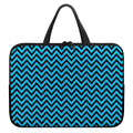 Black Blue And Purple Chevron Print Laptop Sleeve With Handle