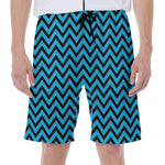 Black Blue And Purple Chevron Print Men's Beach Shorts