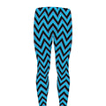 Black Blue And Purple Chevron Print Men's Leggings